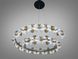 Дизайнерская подвесная LED люстра Diasha MD2511/800CG с двойным кольцом и декоративной подсветкой 80 см MD2511/800CG фото 3