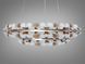 Дизайнерская подвесная LED люстра Diasha MD2511/800CG с двойным кольцом и декоративной подсветкой 80 см MD2511/800CG фото 6