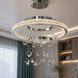 LED-люстра Diasha 598/800+500+400HR хром з метеликами 176 Вт пульт 598/800+500+400HR фото 1