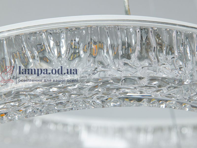Світлодіодна підвісна люстра Diasha 25108/600+400WH dimmer біла 110 Вт 6050 Лм ПДУ 25108/600+400WH dimmer фото