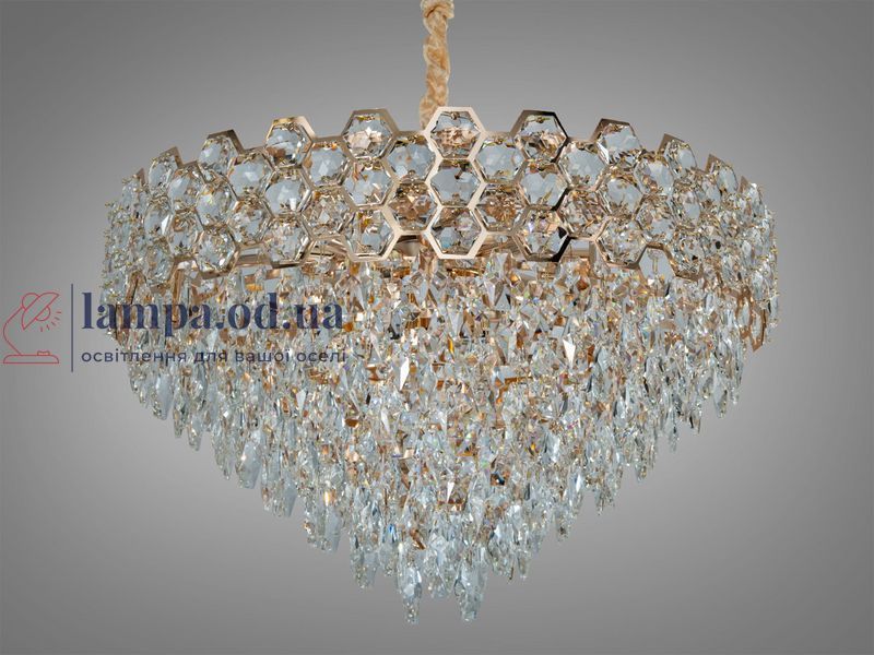 Хрустальная люстра Diasha 618-600G, золото, 12xE14, до 40 Вт/лампа, 60 см, до 30 м&sup2; 618-600G фото