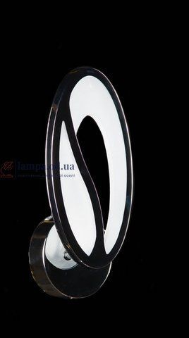 Бра настінне LED Splendid Ray BK208/1, 1 лампа, 25 см, хром, білий, сучасний стиль для дому 30398274 фото