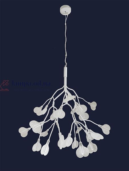 Люстра стельова Levistella 918LP272-27 WH+CL, G4, 27 плафонов, білий, метал і скло, сучасний стиль для дому LVS3927 фото