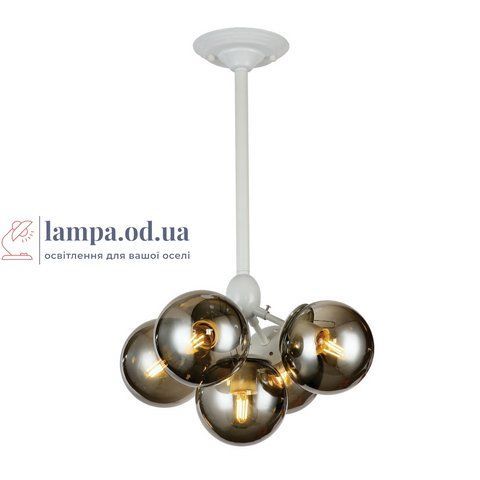 Люстра стельова Levistella 756PL385-5 WH+BK, 5 плафонів, E27, білий і чорний, сучасний стиль LVS2043 фото