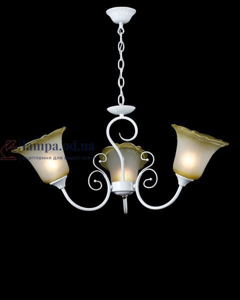 Люстра L9700/3 Splendid Ray, 3 лампи, метал, скло, білий, сучасний стиль, для дому 30269219 фото