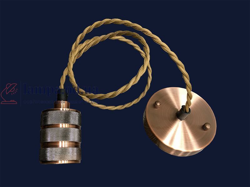 Подвесной светильник Levistella AMP21005-1, E27, 1 лампа, медь, золотой провод, стиль LOFT LVS03537 фото