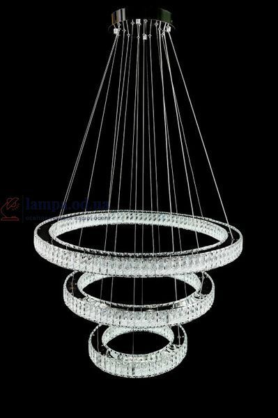 Светодиодная люстра Splendid Ray L8045/400+600+800/3 LED (CH+Clear) с хрусталем, хром, 235 Вт 30436330 фото