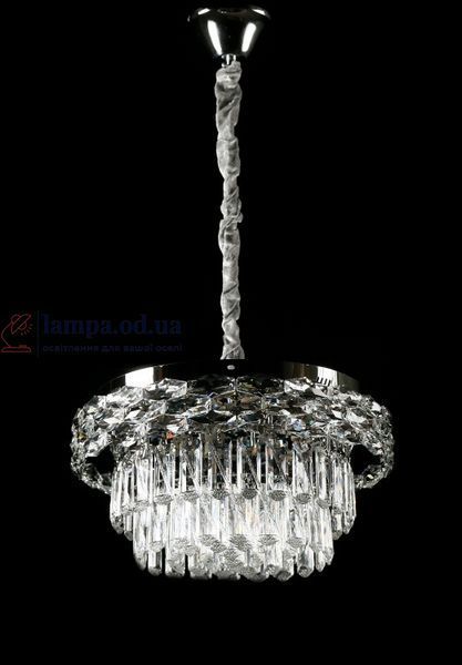 Хромована кришталева світлодіодна люстра Splendid Ray LA7013/400/4+LED (CR), 40 см на 4 лампи E14 з LED-підсвічуванням 30438684 фото