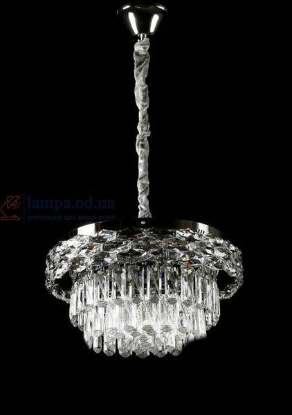 Хромована кришталева світлодіодна люстра Splendid Ray LA7013/400/4+LED (CR), 40 см на 4 лампи E14 з LED-підсвічуванням 30438684 фото
