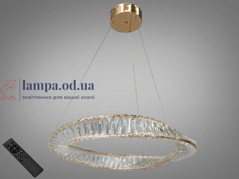 Люстра світлодіодна Diasha 548/600G Вишукана, 72W, золото, кришталевий декор, сучасний стиль для дому 548/600G фото