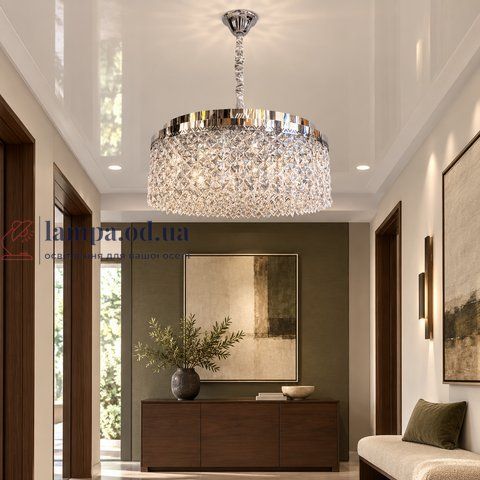 Кришталева люстра ArtLight 630/600CH, LED 89 Вт + 8xE14, хром, 55 см, 13-20 м&sup2; 630/600CH фото