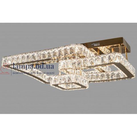 LED люстра квадрати Linisoln 7707-3А GD метал, скло, золотий, 2 лампи 7707-3А GD фото