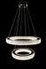 Подвесная светодиодная люстра Splendid Ray L8045/400+600/2 LED (CH+clear), 2 кольца, хром, 40-60 см 30436323 фото 4