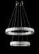 Подвесная светодиодная люстра Splendid Ray L8045/400+600/2 LED (CH+clear), 2 кольца, хром, 40-60 см 30436323 фото 2