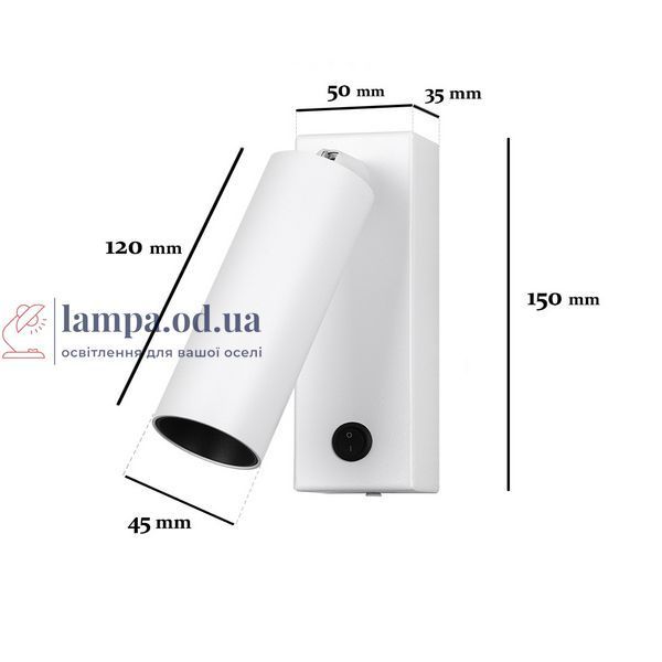 Бра настінне LED Levistella 920VSW003 WH, 5W, 4000K, білий метал, сучасний стиль LVS4323 фото