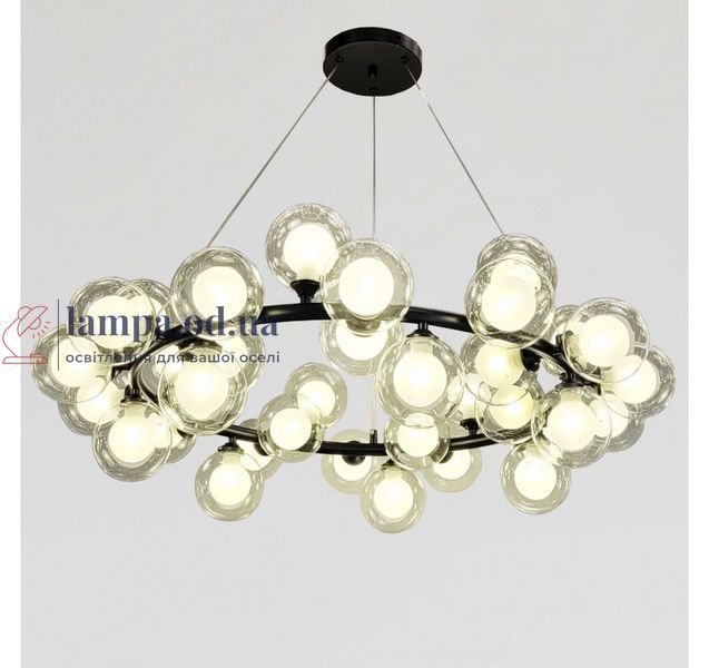 Підвісна люстра Artlight 1102/35BK з 35 скляними плафонами G9, чорна, від 20-30 м&sup2; 1102/35BK фото