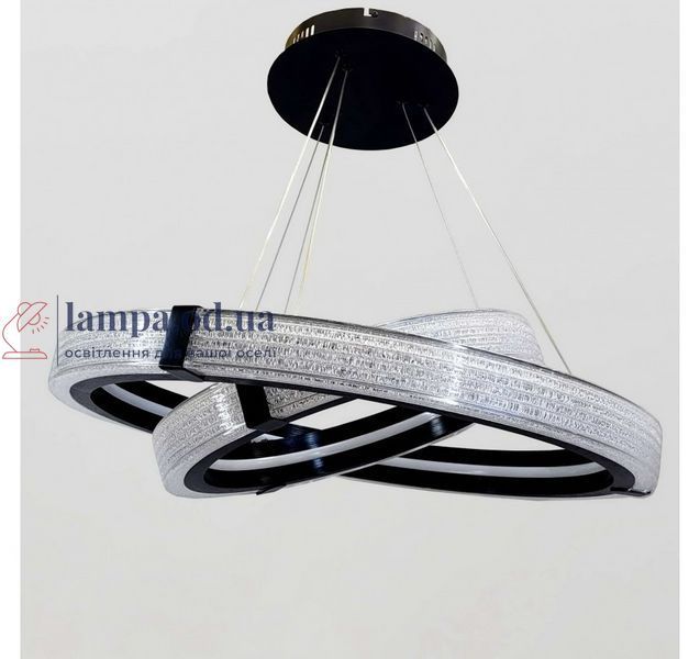 Светодиодная подвесная люстра Artlight MB240118/60+40BK с двумя черными кольцами, 128W MB240118/60+40BK фото