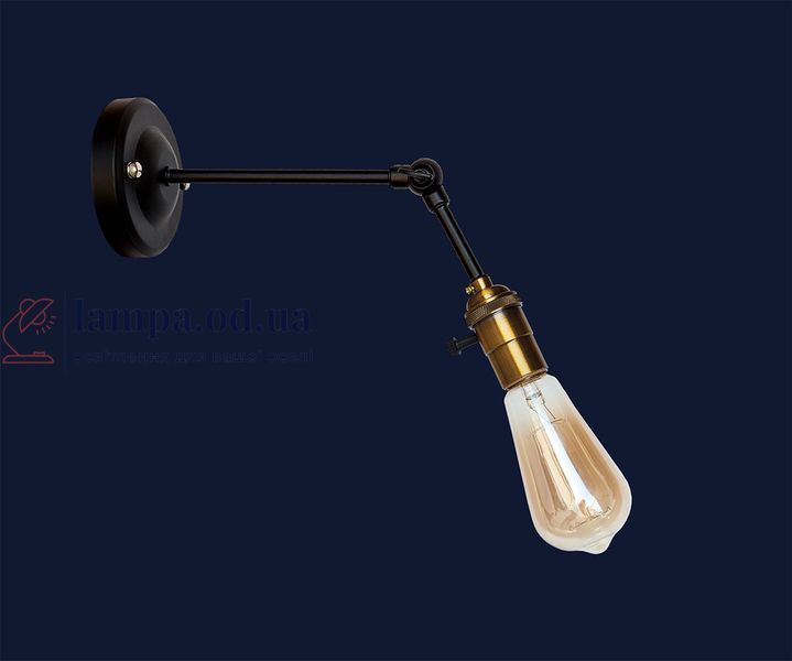 Настенное бра Levistella 752WM1902-1, E27, 60W, черный с золотым патроном, металл, современный стиль для дома LVS04399 фото