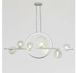 Современная подвесная люстра Artlight 1003/7WH белая с 7 стеклянными плафонами и LED-кольцом 1003/7WH фото 3