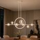 Современная подвесная люстра Artlight 1003/7WH белая с 7 стеклянными плафонами и LED-кольцом 1003/7WH фото 6