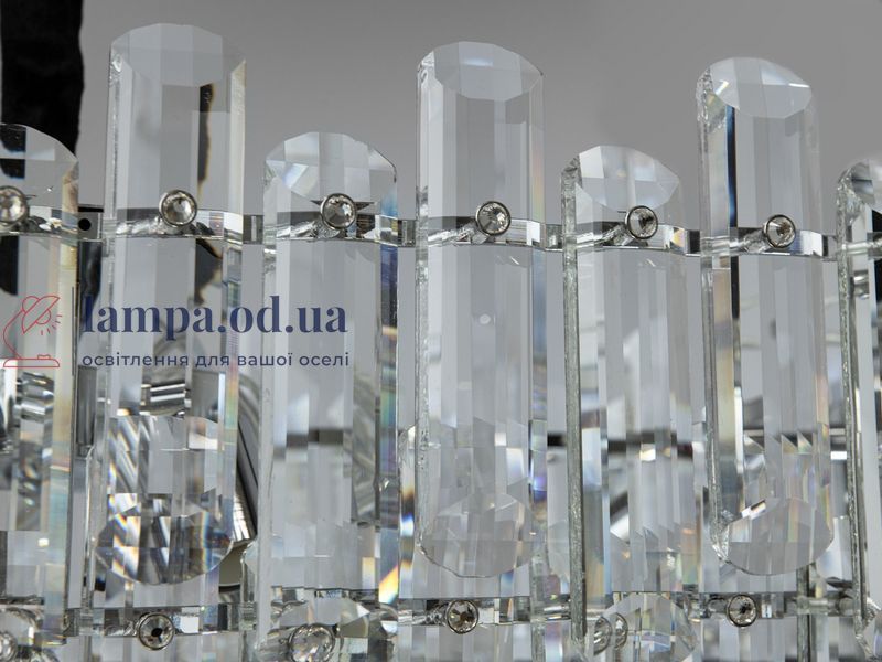 Потолочная люстра хрустальная Diasha 2020/800x300CH 8 ламп E14, хром, регулируемая высота, для гостиной и коридора 2020/800x300CH фото