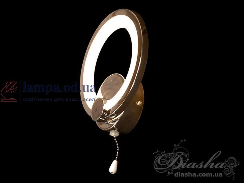 Бра приліжкове LED Diasha 8022/1HR, 17W, хром, 21 см, IP20, 935 лм, сучасний стиль 8022/1HR фото