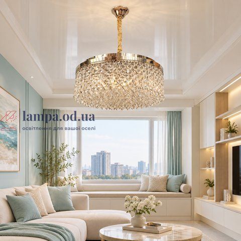 Кришталева люстра ArtLight 630/600GD, LED 89 Вт + 8xE14, золото, 55 см, 13-20 м&sup2; 630/600GD фото