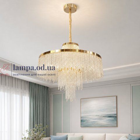 Велика каскадна золота люстра 376-800GD Artlight із LED 181 Вт 376-800GD фото