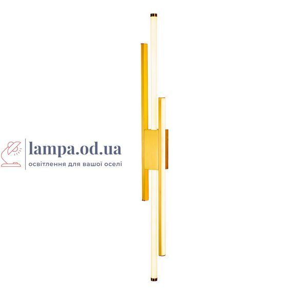 Вертикальне LED бра з перехресними світловими лініями Levistella 900WE156-1 GD, 20 Вт, 3000K, золоте, 76 см, код LVS7207 LVS7207 фото