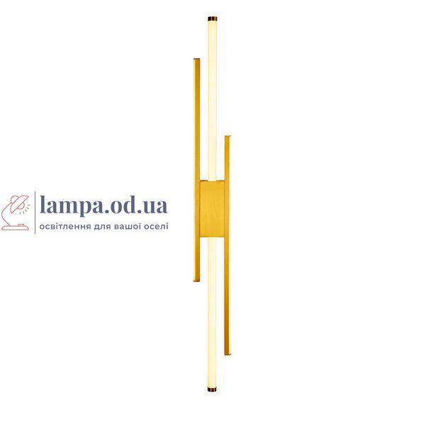 Вертикальне LED бра з перехресними світловими лініями Levistella 900WE156-1 GD, 20 Вт, 3000K, золоте, 76 см, код LVS7207 LVS7207 фото