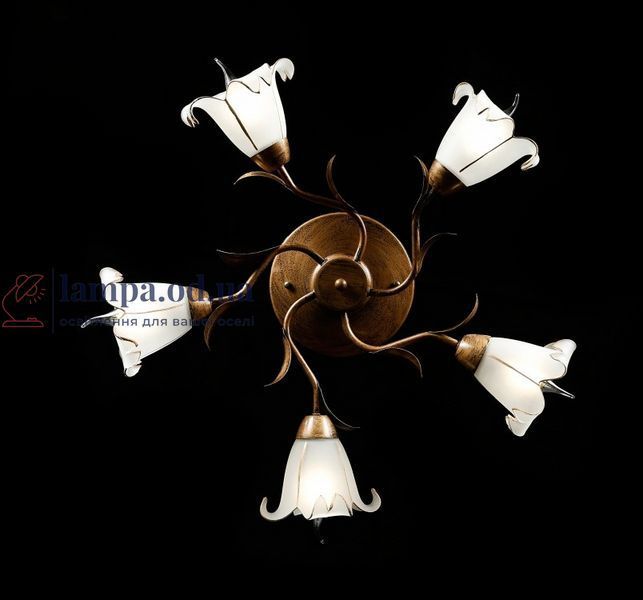 Потолочная люстра Splendid Ray L90705A/5, E14, 5 ламп, 220В, 50 см, бронзовый и белый 30210529 фото