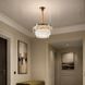 Золота кришталева світлодіодна люстра Splendid Ray LA7013/400/4+LED (SGD), 40 см на 4 лампи E14 з LED-підсвічуванням 30438691 фото 1