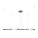 Потолочная люстра LED Levistella 7529832-2B CHROME LED (600+800), 100W, диаметр 600+800 мм, хром, современный стиль с пультом LVS5231 фото 2