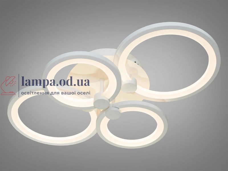 Потолочная люстра LED Diasha 8022/4WH, 70W, 3850 лм, белый акрил, современный стиль, &Oslash;40 см, IP20, с пультом, диммером 8022/4WH фото