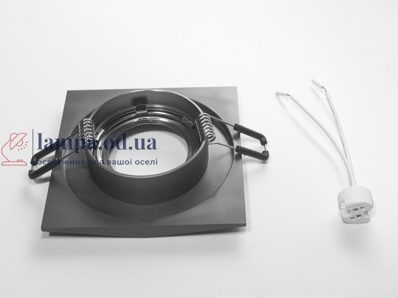 Встраиваемый точечный светильник Diasha QXL-1736-A2-DG Aluminium, 40W, MR16, черный, для кухни, ванной, офиса QXL-1736-A2-DG фото