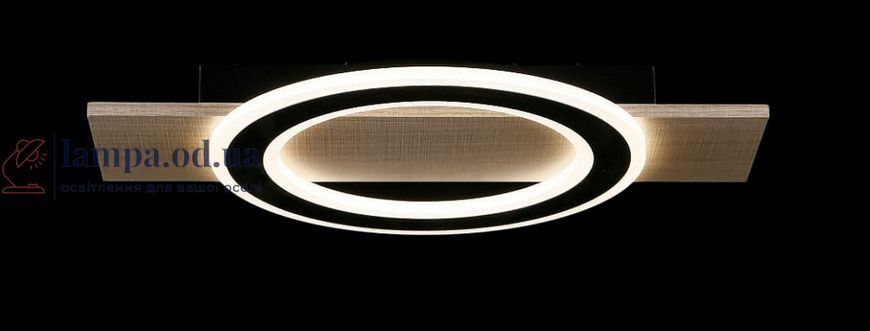 Люстра стельова LED Splendid Ray L2980/1, 80W, дерево + чорний, сучасний стиль з пультом 30428681 фото