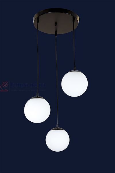 Подвесной светильник Levistella 756PR150F-3 BK+WH (300), E27, 3 плафона, черный+белый, для гостиной LVS3970 фото