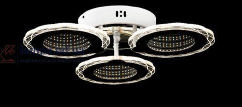 Люстра стельова LED Splendid Ray KK28964/3, 69W, білий, хром, сучасний стиль з пультом, димером 30408418 фото