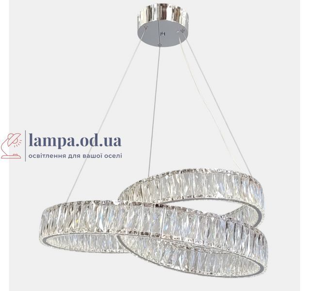 Підвісна кришталева LED-люстра Artlight 555-600CH з переплетеними кільцями, хром, 113 Вт, від 13-20 м&sup2; 555-600CH фото
