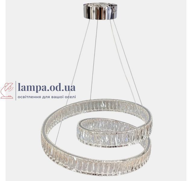 Підвісна кришталева LED-люстра Artlight 555-600CH з переплетеними кільцями, хром, 113 Вт, від 13-20 м&sup2; 555-600CH фото