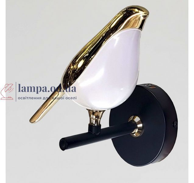 Світлодіодне бра пташка Artlight 21130/1WGD, 4,5 Вт, чорний + золото 21130/1WGD фото