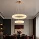 Підвісна світлодіодна кришталева люстра Splendid Ray L6356/600+400/2 LED, золото, 89 Вт, від 13-20 м&sup2; 30438929 фото 1