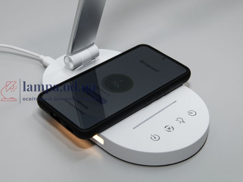 Настільна лампа LED Diasha A5503SL wireless charge, 6W, регульована висота, бездротова зарядка, сенсорне керування, IP20 A5503SL wireless charge фото