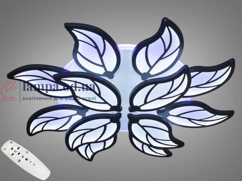 Люстра стельова LED Diasha 8028/8+4BK, 180W, 3200K-6000K, чорний метал, сучасний стиль для дому 8028/8+4BK LED 3color d фото