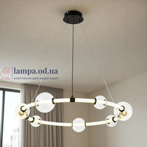 Потолочная люстра LED Levistella 7812021 (750) BK, 20W, 3000K, черный акрил, современный стиль LVS6113 фото