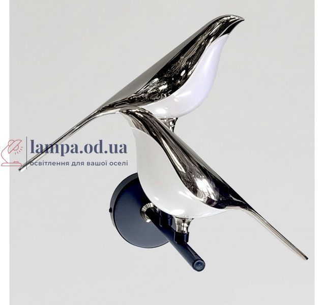 Світлодіодне бра пташки Artlight 21130/2W CH, 2 &times; 7 Вт, чорний + хром 21130/2W CH фото