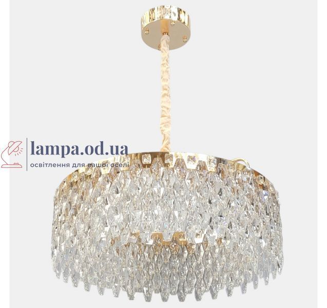 Кругла кришталева люстра 582-600GD Artlight із золотим корпусом та LED світлом 582-600GD фото