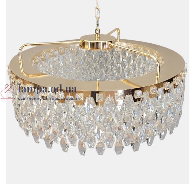 Кругла кришталева люстра 582-600GD Artlight із золотим корпусом та LED світлом 582-600GD фото