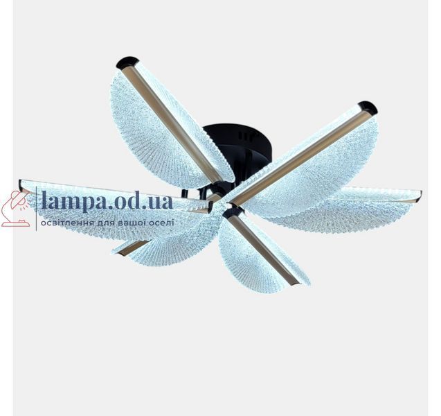 Велика стельова LED люстра-квітка на 6 прозорих пелюсток Artlight 2407-6L 2407-6L фото
