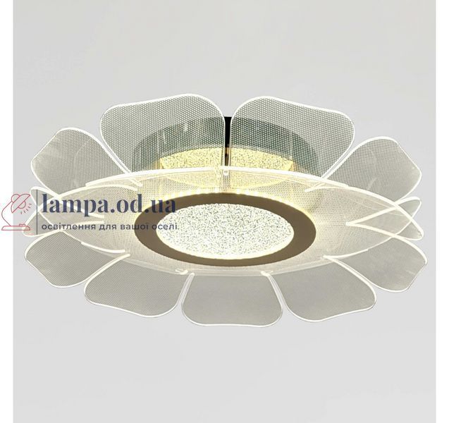 Декоративная потолочная LED-люстра Artlight 1032-450 GD+BK в форме цветка с прозрачными акриловыми лепестками 1032-450 фото
